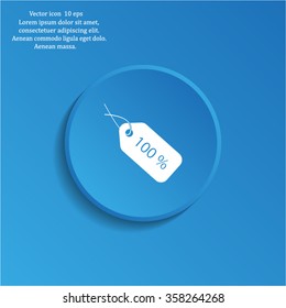 Sale 100 icon. Vector Eps 10