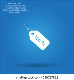 Sale 100 icon. Vector Eps 10