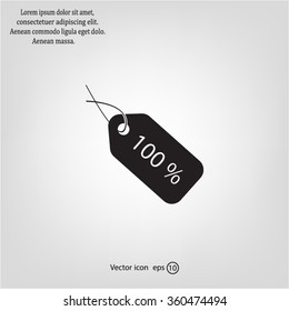 Sale 100 icon. Vector Eps 10