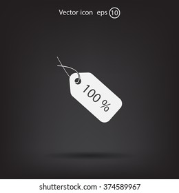 Sale 100 icon. Vector Eps 10