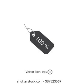Sale 100 icon. Vector Eps 10