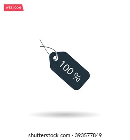 Sale 100 icon. Vector Eps 10