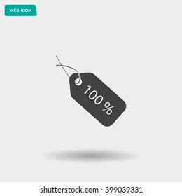 Sale 100 icon. Vector Eps 10