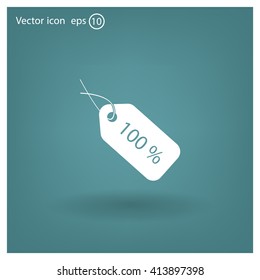 Sale 100 icon. Vector Eps 10