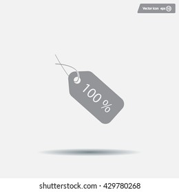 Sale 100 icon. Vector Eps 10