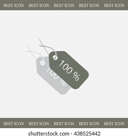Sale 100 icon. Vector Eps 10