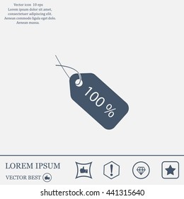 Sale 100 icon. Vector Eps 10
