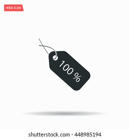 Sale 100 icon. Vector Eps 10