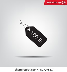 Sale 100 icon. Vector Eps 10
