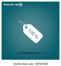 Sale 100 icon. Vector Eps 10