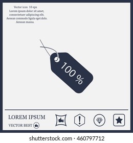 Sale 100 icon. Vector Eps 10