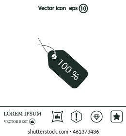 Sale 100 icon. Vector Eps 10