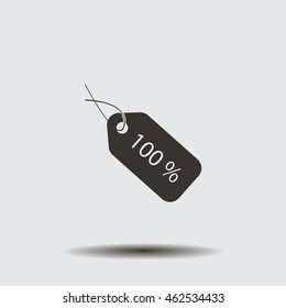 Sale 100 icon. Vector Eps 10