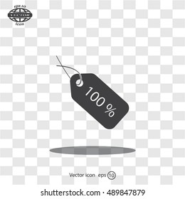 Sale 100 icon. Vector Eps 10