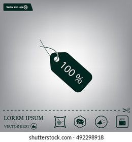 Sale 100 icon. Vector Eps 10