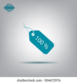Sale 100 icon. Vector Eps 10