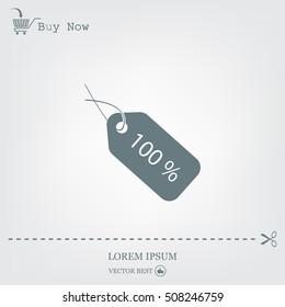 Sale 100 icon. Vector Eps 10