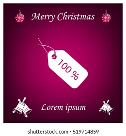 Sale 100 icon. Vector Eps 10
