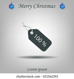 Sale 100 icon. Vector Eps 10