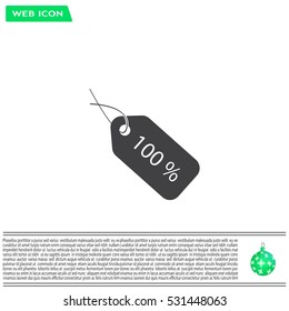 Sale 100 icon. Vector Eps 10