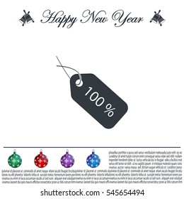 Sale 100 icon. Vector Eps 10