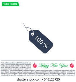 Sale 100 icon. Vector Eps 10