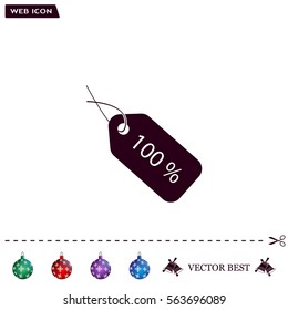 Sale 100 icon. Vector Eps 10