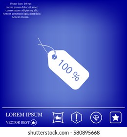 Sale 100 icon. Vector Eps 10