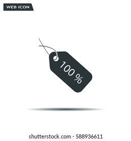 Sale 100 icon. Vector Eps 10