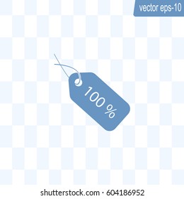 Sale 100 icon. Vector Eps 10