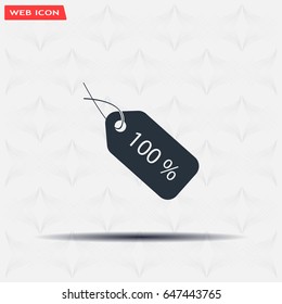 Sale 100 icon. Vector Eps 10