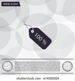 Sale 100 icon. Vector Eps 10