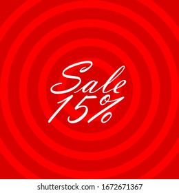 sale 15%, beautiful greeting card background or banner with classic theme. design illustration