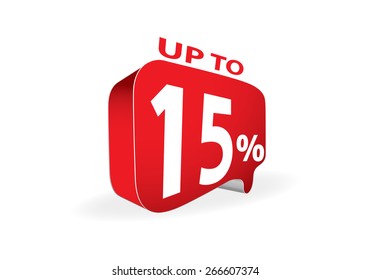 Sale up to 15 percent white sale 15 %