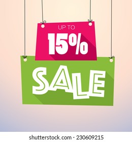 Sale Up to 15% - Vector Poster