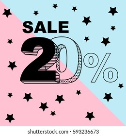 Sale 20% design vector