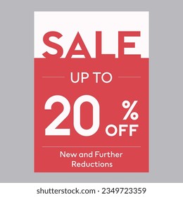 Sale 20% off discount promotion poster