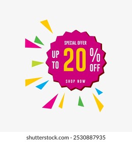 Verkauf bis zu 20% off-Label-Aufkleber, Gold runde Kreis Zickzack-Rand-Badge-Symbole für Werbung Rabatt-Produkt, Golden Vektor-Design glänzend für Verpackung Design-Element oder Shopping-Website