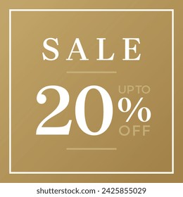 Rebajas hasta 20% de descuento. 20% de descuento. Símbolo de oferta especial. Promoción de descuento. Diseño vectorial.