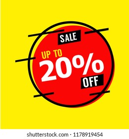 Sale up to 20% Off Vector Template Design Illustration