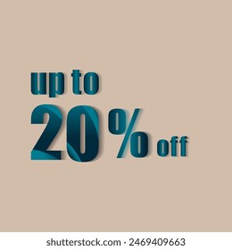 Sale up to 20 percent off vector template design illustration
