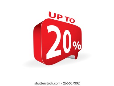 Sale up to 20 percent white sale 20 %