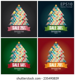 Sale 25% - 70% Christmas sale now on flyer, leaflet, brochure or banner  : vector format