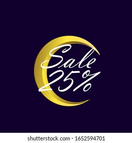 sale 25%, beautiful greeting card background or template banner. vector design illustration