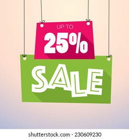 Sale Up to 25% - Vector Poster