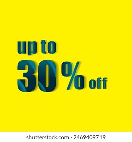 Sale up to 30 percent off vector template design illustration