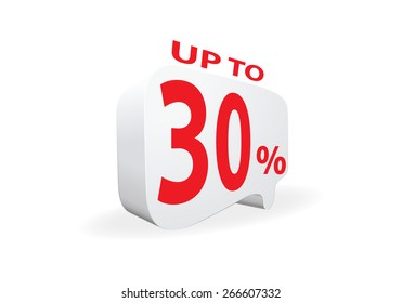 Sale up to 30 percent white sale 30 %