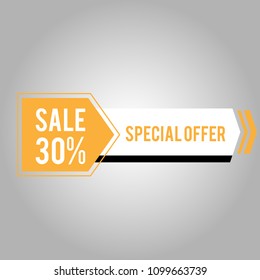 Sale 30% Special Offer Modern Arrow Design Vector Image
