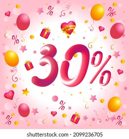 Sale 30% Valentine's Day Promotion