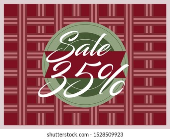 sale 35%, beautiful greeting card background or banner with vintagel theme. design illustration